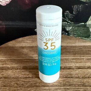 NEW SPF 35 Coconut Sunscreen Lip Balm Bath & Body Works